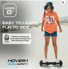 Hover-1 Rebel Kids With LED Headlight, 6 MPH Max Speed – Tie Dye