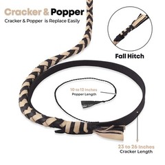 Genuine Cow Hide Leather Bullwhip 04 Feet Long 08 Plaits Indiana Jones Whip
