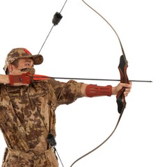 60″ Hunting Archery Takedown Recurve Bow 30-50lb Arrows Wooden Traditional Bow