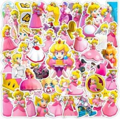 50 Pcs Princess Peach Stickers, Waterproof Stickers For Water Bottles Laptop For