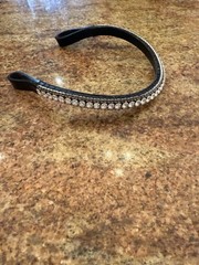 Equiture Crystal Browband for Horses , Black, Cob
