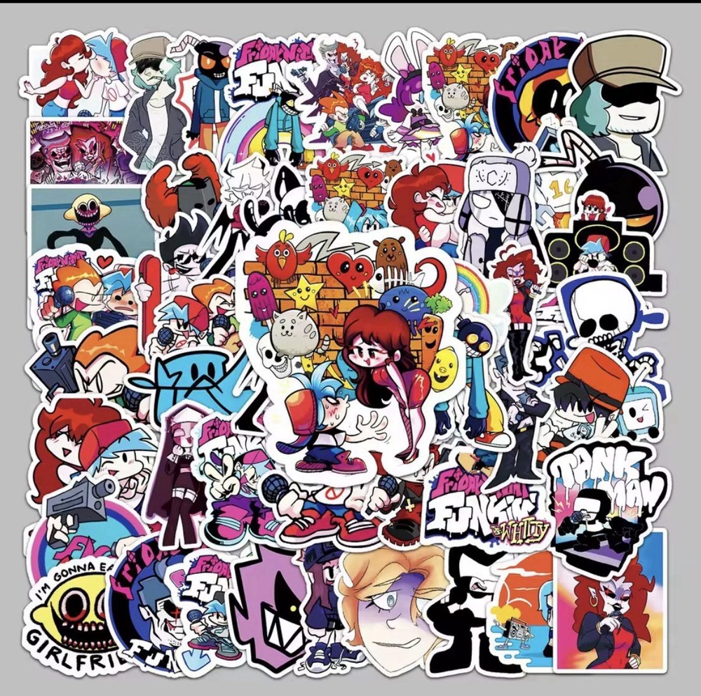 Friday Night Funkin Sticker Pack 50pcs FNF Vinyl Stickers Laptop FREE SHIPPING