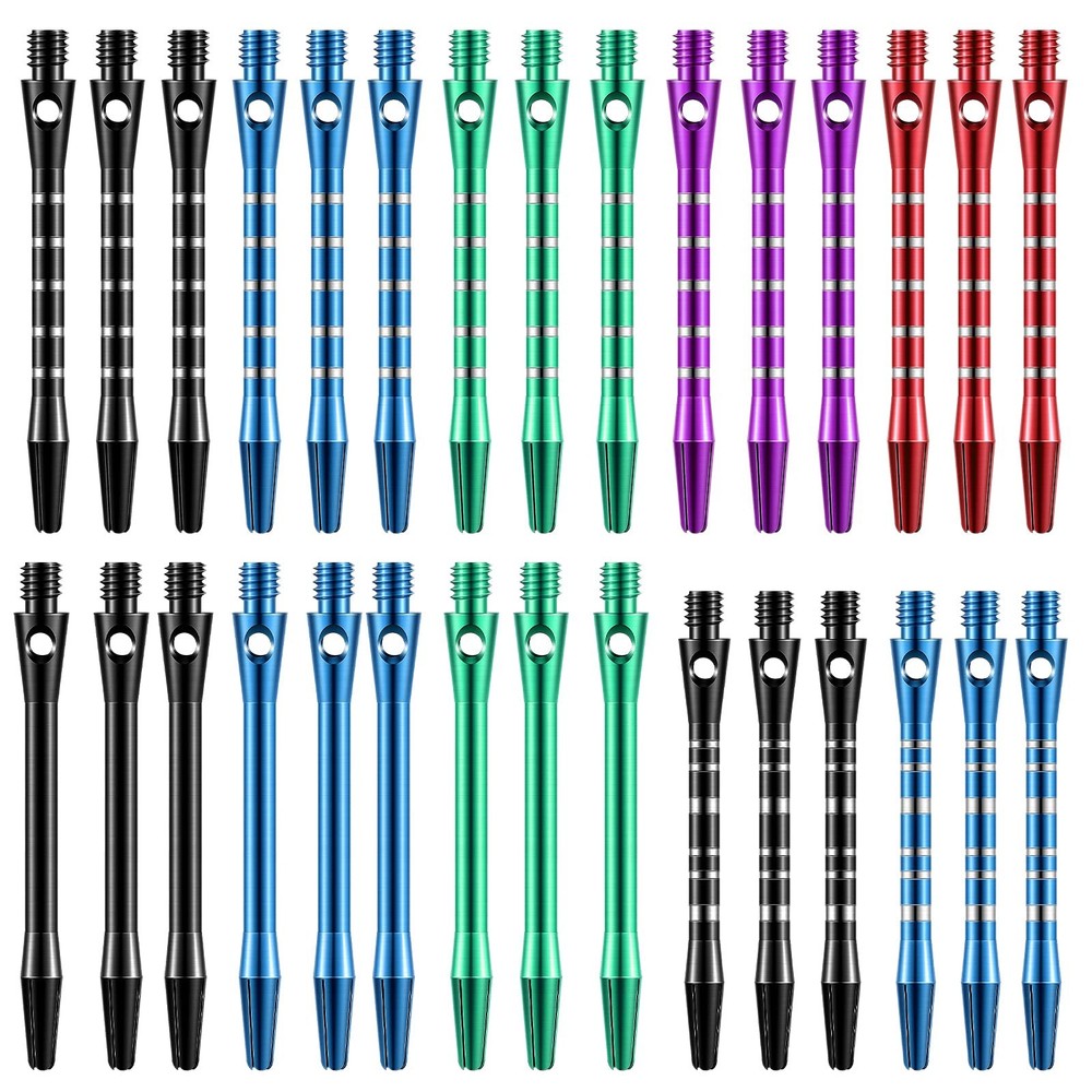 Skylety 30 Pcs Dart Shafts for Steel Tip Medium 2BA Thread Multi Colors