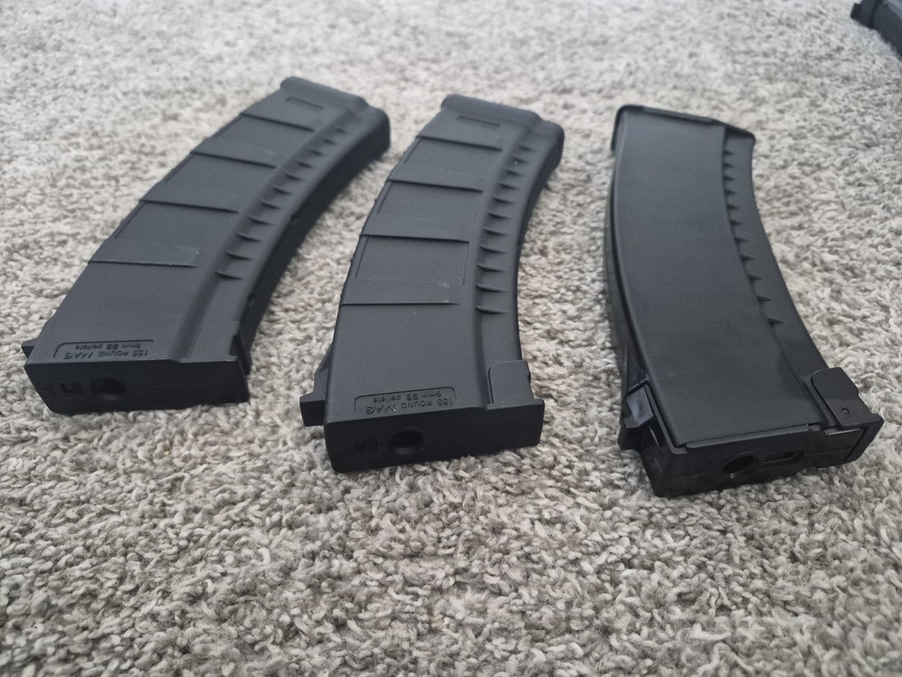 x3 Blue Box And LCT Mid Cap Ak Airsoft AEG Mags