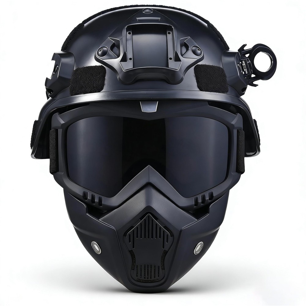 Tactical Airsoft Helmet with Detachable Goggles and Full : Military Gear for …