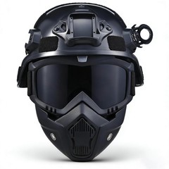 Tactical Airsoft Helmet with Detachable Goggles and Full : Military Gear for …