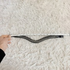 Black Horseback Riding Dressage Horseback Riding Browband With Rhinestones