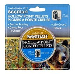 BEEMAN Premium 250 Count COATED HOLLOW POINT 4.5mm .177 Caliber Pellets