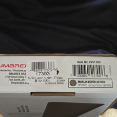 Marlin Lever Action .177 Caliber BB Air Rifle 300 FPS (2251700) – Never Used/NEW