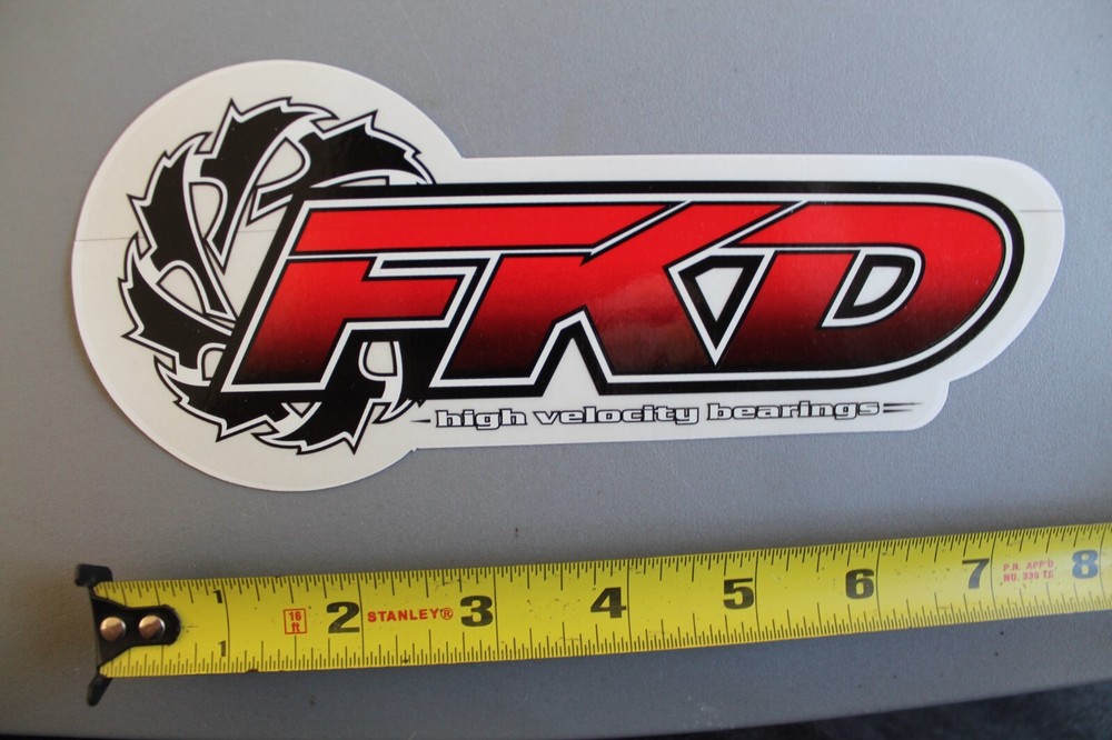 FKD Skateboard Bearings Fast Clear Black Red Z84D Vintage Skateboarding STICKER