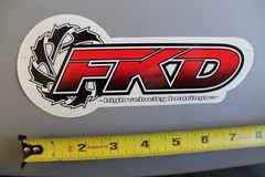 FKD Skateboard Bearings Fast Clear Black Red Z84D Vintage Skateboarding STICKER