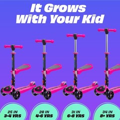 Kick Scooters for Kids Ages 3-5 (Suitable for 2-12 Year Old) Adjustable Height F