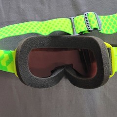 SCOTT Junior Witty Enhancer Snow Goggles Green/Yellow Frame Tinted Amber Lens