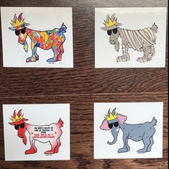 GOAT USA Sticker Mystery Pack ! 5 Stickers – No Duplicates! FREE SHIPPING