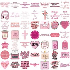 50 Pcs Inspirational Bible Verse Stickers for Water Bottle Scrapbook Laptop