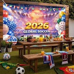 World Cup Banner International Soccer Event Party Decorations Soccer Stadium Bac