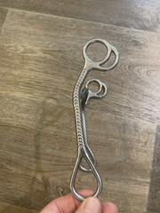Silver Engraved Straight Bit With Sweet Iron Mouth