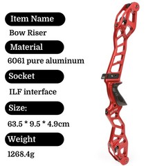 ILF Bow Riser 23″/25″ Aluminum Alloy Takedown Recurve Bow Handle CNC RH Hunting