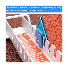 32in High-Level Starting Blocks 6 Angle Adjustable Pedals Aluminum Running Tr…