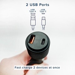 XLR Charging Adapter Dual Ports USB-A & USB-C for Scooter & Power Chair