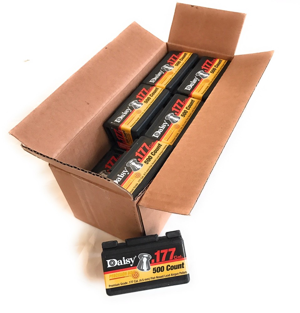 Case Lot of 6000 Daisy Flat Nosed Pellets (12 X 500) – Premium Grade .177 Cal