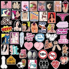 96Pcs Adult Sticker Bomb Vinyl Laptop Water Bottle Luggage Sexy Girl Decals Pack