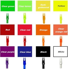 60-Pack Arrow Nocks | 0.246» Inserts for Archery | Multicolor Selection