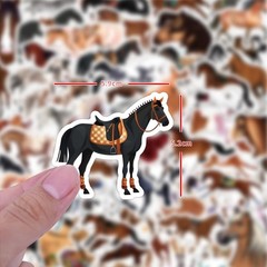 Horse Stickers for Kids Teens Adults, 60Pcs Cartoon Horse Riding Stickers for Wa