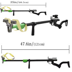 Powerful Slingshot Rifle W/Laser Aiming Portable Catapult Adult Outdoor Hunting