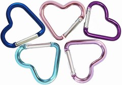 Heart Shaped Carabiner Hook, Aluminum Alloy Snap Clip Key Holder, Keychain Tool