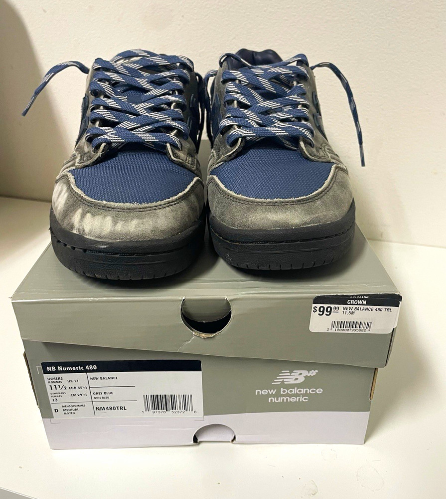 New Balance Numeric 480 Men’s Skate Shoes Low Top Blue/Gray US 11.5 D