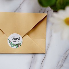 500 Self Adhesive 1.5″ Round Floral Thank You STICKERS Labels DIY Crafts Favors
