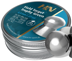 H&N Field Target Trophy Green 200 Count 100% LEAD FREE 5.5mm .22 Caliber Pellets