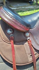 Scott Thomas Cordura Western Trail Saddle – Leather & Synthetic, 16 inch seat