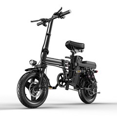 mini folding e bike 14 inch 2 seat person 400w power full suspension long range