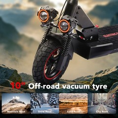 FREEBOY J01 Electric Scooter with Seat 800W 48V15AH 28MPH 10» Folding E-Scooter
