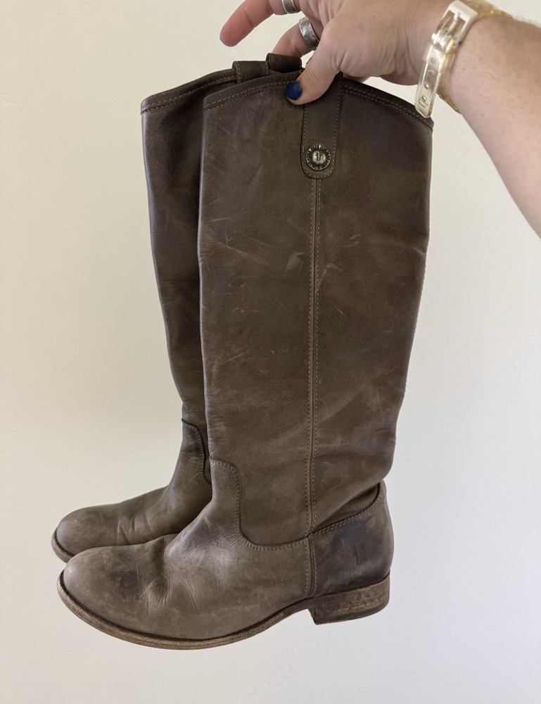 Frye Women’s Tall Leather Riding Boots Brown US 7.5 MPN 7HB3477775SLT