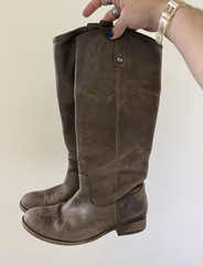 Frye Women’s Tall Leather Riding Boots Brown US 7.5 MPN 7HB3477775SLT