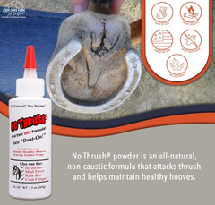 No Thrush Dry Powder Treatment for Horses by Four Oaks Farm Ventures – 2.5oz