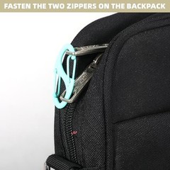 20 Pcs Alloy S Carabiner Clips, Dual Opening Design, Keychain Spring Snap