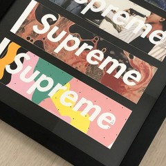 Supreme x The Killer + Other Skateboard Box Logo Stickers Set Of 5 Framed Design