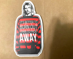 Nirvana-Kurt Cobain-Lyrics-Mini Sticker-Die-Cut-3.25 x 1.75-Indoor Sticker-New