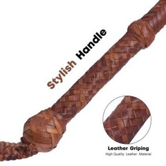 Kangaroo Leather Hide Bullwhip 04 to 16 Feet,16 Plaits Indiana Jones Bull Whip