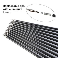 12Pcs 30“ Fiberglass Arrows Spine 500 OD 8mm Archery Plastic Feather F Shooting