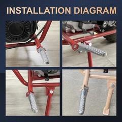 Foot Pegs Footrest Bracket for Coleman BT200X CT200U CT100u 196cc Baja Mini Bike