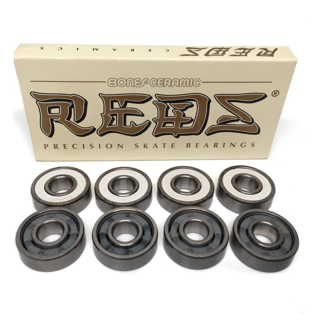 BONES CERAMIC SUPER REDS Skateboard Bearings 8 Pack Lucky swiss Bronson gullwing