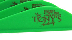 2.5″ Vanes Tonys All New Super Wave Archery Vanes Green 50PK TNYSWV3343H