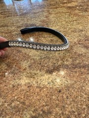 Equiture Crystal Browband for Horses , Black, Cob