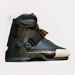 K2 Unnatural Skate Sz Us 11.5 Black Brown Leather Aggressive Inline Roller Blade