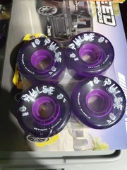 Atom Pulse Lite Outdoor Skate Wheels Purple 62mm 78A Set of 4 Roller Skate Quad